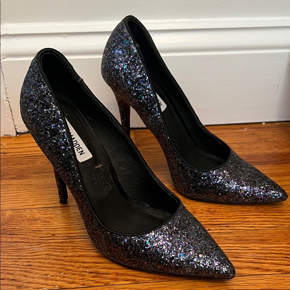 Steve Madden glittery heels